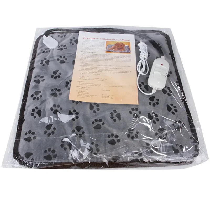 Pet Heated Mat Temperature Adjustable Dog Heating Pad Waterproof Electric Heating Pad 3,9 Gears Timer Sleeping Supplies.