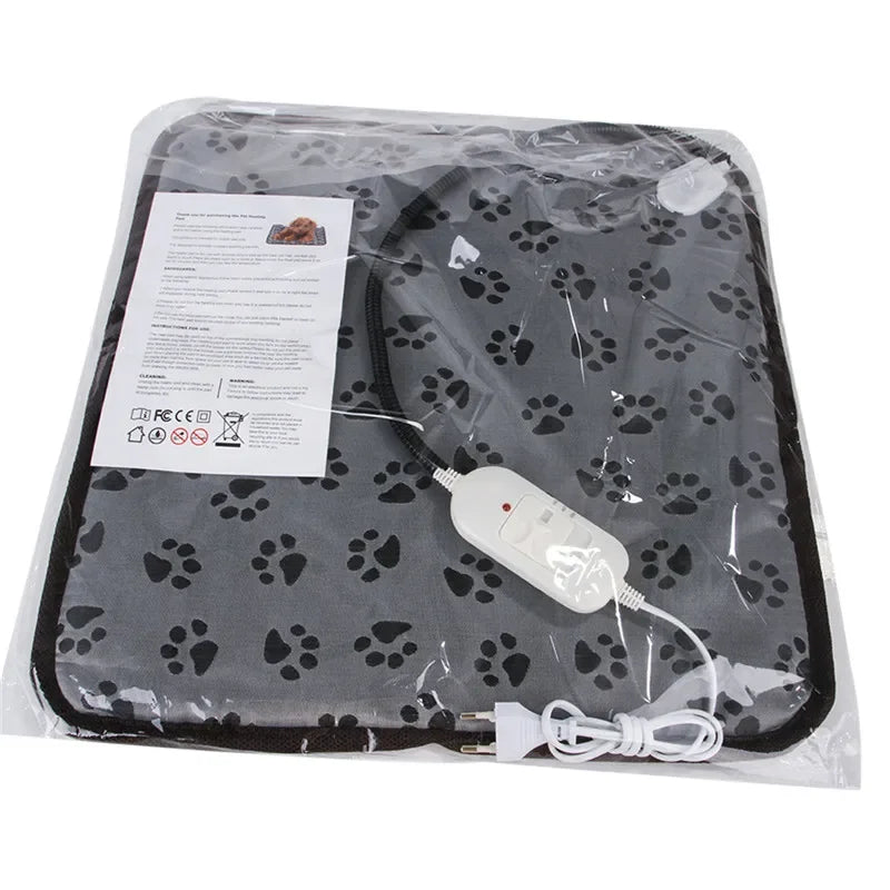 Pet Heated Mat Temperature Adjustable Dog Heating Pad Waterproof Electric Heating Pad 3,9 Gears Timer Sleeping Supplies.
