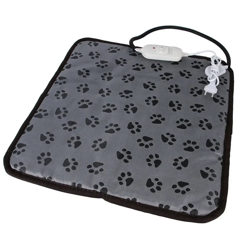 Pet Heated Mat Temperature Adjustable Dog Heating Pad Waterproof Electric Heating Pad 3,9 Gears Timer Sleeping Supplies.